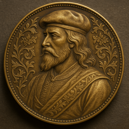 Solid Brass Golf Ball Marker - The Bearded Chief